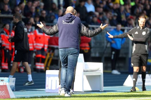 Braunschweig vs Hannover, 2 BL Braunschweig, 06 10 2024, FOOTBALL Eintracht Braunschweig vs Hannover 96, 2 BL, Season 2024 25 Head coach Daniel Scherning Eintracht Braunschweig Braunschweig