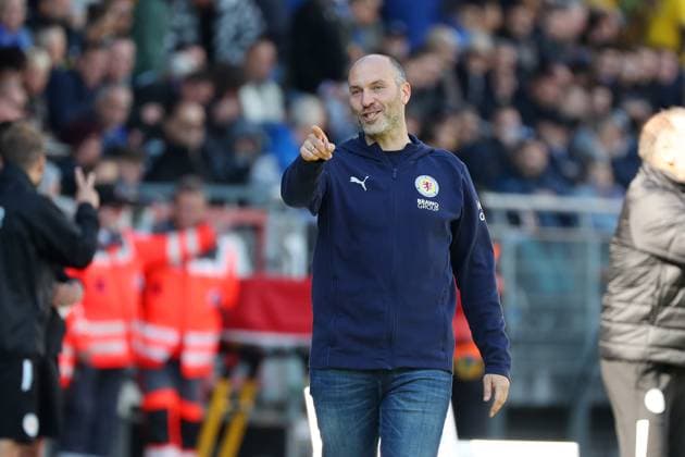 Braunschweig vs Hannover, 2 BL Braunschweig, 06 10 2024, FOOTBALL Eintracht Braunschweig vs Hannover 96, 2 BL, Season 2024 25 Head coach Daniel Scherning Eintracht Braunschweig Braunschweig