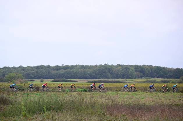 Paris-Tours cycling race 2024 TOURS, FRANCE - OCTOBER 06 : illustration picture of the riders during the UCI Pro Series Paris-Tours cycling race with start in Chartres and finish in Tours (214km) on October 6, 2024 in Tours, France, 06 10 2024 Tours France  Copyright: xPeterxDexVoechtx