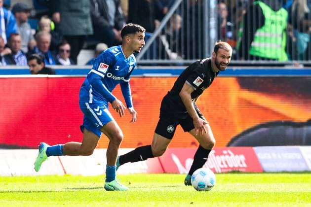 Livan Burcu 1 FC Magdeburg,29 2 Soccer Bundesliga Season 2024 2025 1 FC Magdeburg vs SpVgg Greuther Fürth at the Avnet Arena in Magdeburg Action,Soccer,Man,Men,Germany,06 10 2024