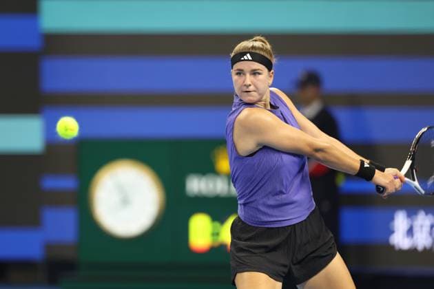 Tennis, WTA-Turnier in Peking BEIJING, CHINA - OCTOBER 06: Karolina Muchova of Czech Republic competes in the Women s Singles Final match against Coco Gauff of United States on day fourteen of 2024 China Open at National Tennis Center on October 6, 2024 in Beijing, China.  Copyright: xChinaxNewsxServicex 111522246195
