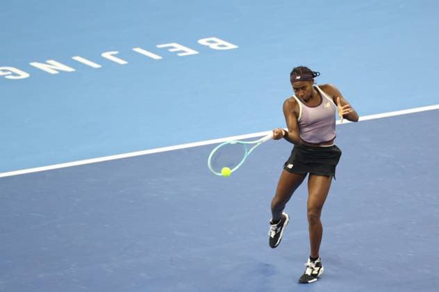 Tennis, WTA-Turnier in Peking BEIJING, CHINA - OCTOBER 06: Coco Gauff of United States competes in the Women s Singles Final match against Karolina Muchova of Czech Republic on day fourteen of 2024 China Open at National Tennis Center on October 6, 2024 in Beijing, China.  Copyright: xChinaxNewsxServicex 111522244985