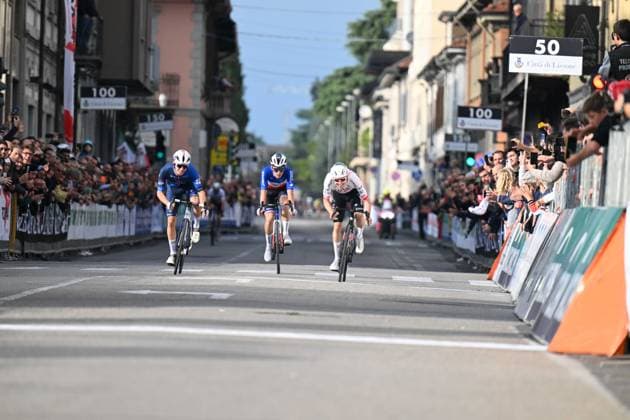 06-10-2024 Coppa Agostoni; 2024, Uae Team Emirates; 2024, Groupama - Fdj; 2024, Decathlon - Ag2r La Mondiale; Hirschi, Marc; Gregoire, Romain; Lapeira, Paul; Lissone; 