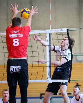 BAU 06 10 2024 Ludwigsburg Volleyball Barock Volleys MTV Ludwigsburg vs Ceratonia Volleys Eltmann, Ben Simon Bonin LB, right
