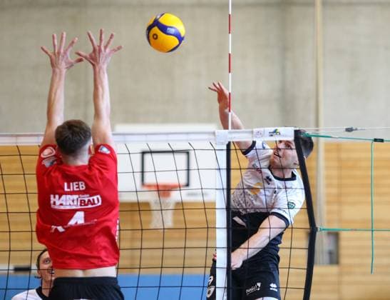 BAU 06 10 2024 Ludwigsburg Volleyball Barock Volleys MTV Ludwigsburg vs Ceratonia Volleys Eltmann, Richard Peemüller LB, right