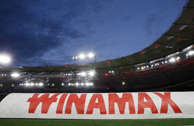 Stuttgart , Bundesliga VfB Stuttgart vs TSG 1899 Hoffenheim , Overview Arena with Winamax , Gambling , Betting , Betting operator In accordance with the regulations of the DFL German Football League, it is prohibited to exploit or have exploited photographs taken in the stadium and or of the match in the form of sequential images and or video-like photo series