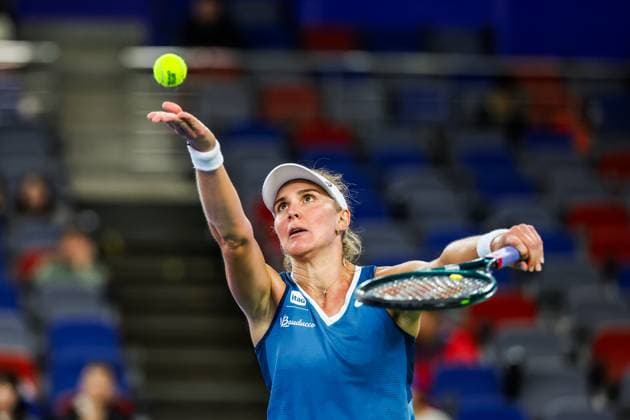 WUHAN, CHINA - OCTOBER 07: Beatriz Haddad Maia of Brazil competes in the Women s Singles Round of 64 match against Madison Keys of United States on day three of 2024 Wuhan Open at Optics Valley International Tennis Center on October 7, 2024 in Wuhan, Hubei Province of China.  Copyright: xVCGx 111522348444