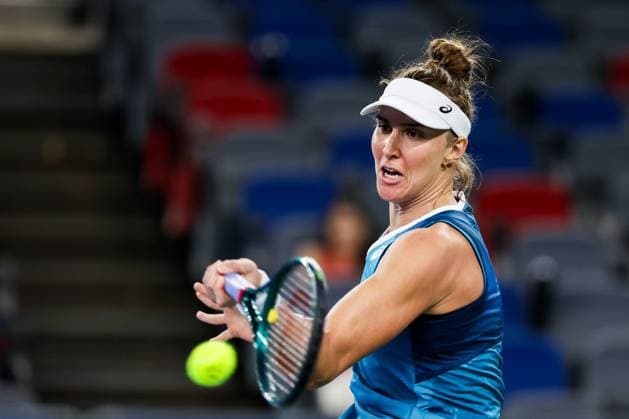 WUHAN, CHINA - OCTOBER 07: Beatriz Haddad Maia of Brazil competes in the Women s Singles Round of 64 match against Madison Keys of United States on day three of 2024 Wuhan Open at Optics Valley International Tennis Center on October 7, 2024 in Wuhan, Hubei Province of China.  Copyright: xVCGx 111522348437