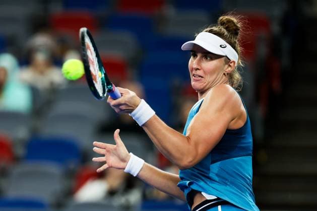WUHAN, CHINA - OCTOBER 07: Beatriz Haddad Maia of Brazil competes in the Women s Singles Round of 64 match against Madison Keys of United States on day three of 2024 Wuhan Open at Optics Valley International Tennis Center on October 7, 2024 in Wuhan, Hubei Province of China.  Copyright: xVCGx 111522348434