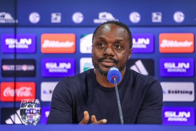 07 10 2024, Football, Season 2024 2025, 2 Bundesliga, Introduction of head coach Kees van Wonderen FC Schalke 04 , Squad planner Ben Manga FC Schalke 04 Gelsenkirchen NRW Germany xRHR FOTOx Copyright: RHR-FOTOx RHR-FOTO