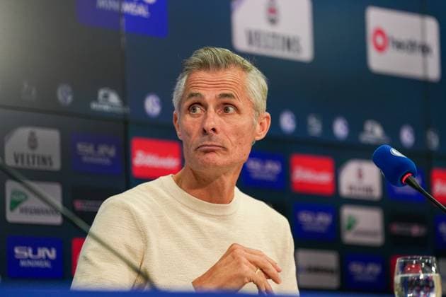 Football season 2024 2025, 2 Bundesliga, FC Schalke 04, Presentation of new head coach Kees van Wonderen Schalke 04 at his first press conference in the Veltins Arena Gelsenkirchen Gelsenkirchen Training ground Schalke 04 NRW Germany Copyright: xJOERANxSTEINSIEKx