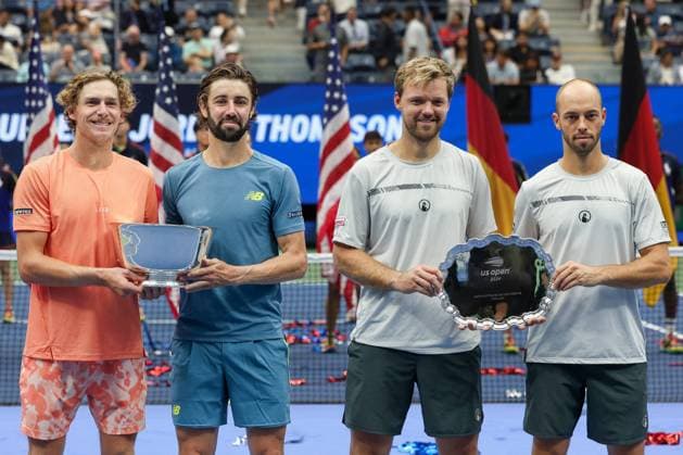 L R Jordan Thompson, Max Purcell, Kevin Krawietz, Tim Puetz Mens Doubles, Men s Doubles, Final, Final Award Ceremony, Presentation Copyright: xJuergenxHasenkopfx