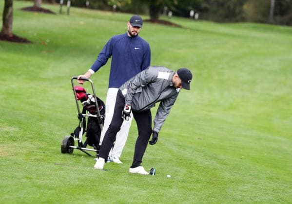 07 10 24 VfB Stuttgart Golf Cup 2024 Germany, Marhördt, 07 10 2024, Football, Bundesliga, VfB Stuttgart Golf Cup 2024 f l Stefan Drljaca, Fabian Bredlow