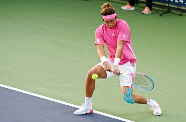 SHANGHAI, CHINA - OCTOBER 08: Zhang Zhizhen of China and Tomas Machac (not in the picture) of Czechia compete in the Men s Doubles Round of 32 match against Simone Bolelli of Italy and Andrea Vavassori of Italy on Day 9 of 2024 Shanghai Rolex Masters at Qi Zhong Tennis Centre on October 8, 2024 in Shanghai, China.  Copyright: xZhangxHaohaox 111522597210