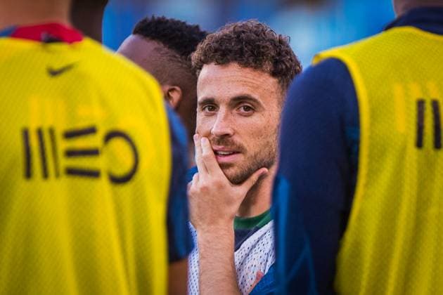 SLOVAKIA - PORTUGAL Diogo Jota during the training session at Narodny futbalovy stadion (National football stadium Tehelne pole) in Bratislava ahead of the Euro 2024 qualifying match against Slovakia. Bratislava, Slovakia, September 07, 2023. Photo by Branislav Racko Copyright: xx _BRR7505