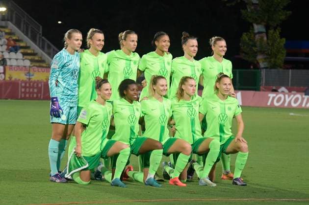 Wolfsburg team during the UEFA Women™s Champions League 2024 2025 Group A between AS Roma vs Wolfsburg at the Tre Fontane stadium Rome on 08 October 2024. - Soccer.  Copyright: xFabrizioxCorradetti LaPressex