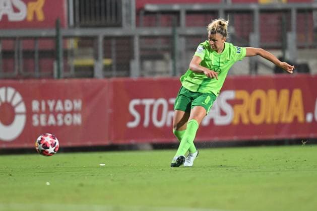 Lena Lattwein of VfL Wolfsburg Women during the Women Champion League Rome vs Wolfsburg 08 October 2024 at the Tre Fontane Stadium in Rome  Copyright: xMassimilianoxCervera IPAxSportx x xx IPA_50438377 IPA_Agency_IPA50438377