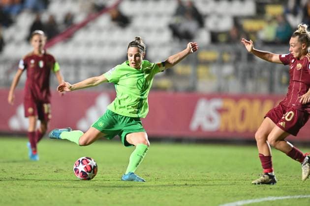 Foto IPP Roberto Ramaccia Roma 8 10 2024 Uefa Champions League Women 2024 2025 Roma vs Wolfsburg Nella foto Lena Lattwein Italy Photo Press - World Copyright Roma italy  Copyright: xR4924_italyphotopressx