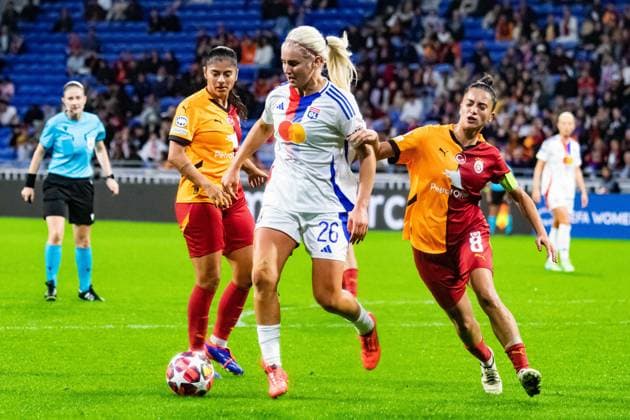 Lindsey Horan (OL) FOOTBALL : Olympique Lyonnais vs Galatasaray - UEFA Women?s Champions League - Journée 1 - 08 10 2024 BaptisteAutissier Panoramic 