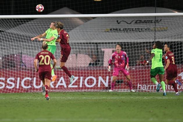 October 8, 2024, Rome, Milan, Italy: during the Women Champion League Rome vs Wolfsburg 08 October 2024 at the Tre Fontane Stadium in Rome CALCIO - Champions League Women - Roma Women vs Wolfsburg  - ZUMAs349 20241008_zsa_s349_069 Copyright: xMassimilianoxCervera IpaxSportx