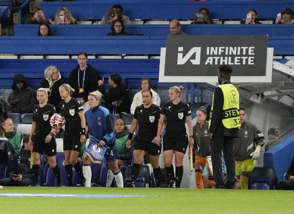 Millie Bright of Chelsea leads teams out Chelsea Women v Real Madrid Women, UEFA Women s Champions League, Group B, Second Leg, Football, Stamford Bridge , London, UK, 08 Oct 2024 EDITORIAL USE ONLY No use with unauthorised audio, video, data, fixture lists, club league logos or live services. Online in-match use limited to 120 images, no video emulation. No use in betting, games or single club league player publications. Copyright: xDavexShopland Shutterstockx 14767080f