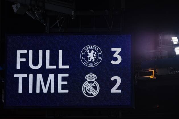 Chelsea Women v Real Madrid Women UEFA Womens Champions League A general view of the scoreboard after the UEFA Womens Champions League Group B match at Stamford Bridge, London UK Newspapers OUT Copyright: xChrisxMyattx FIL-20740-0062