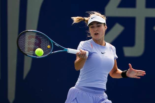 WUHAN, CHINA - OCTOBER 09: Anna Kalinskaya of Russia competes in the Women s Singles Round of 32 match against Ekaterina Alexandrova of Russia on day five of 2024 Wuhan Open at Optics Valley International Tennis Center on October 9, 2024 in Wuhan, Hubei Province of China.  Copyright: xVCGx 111522709737