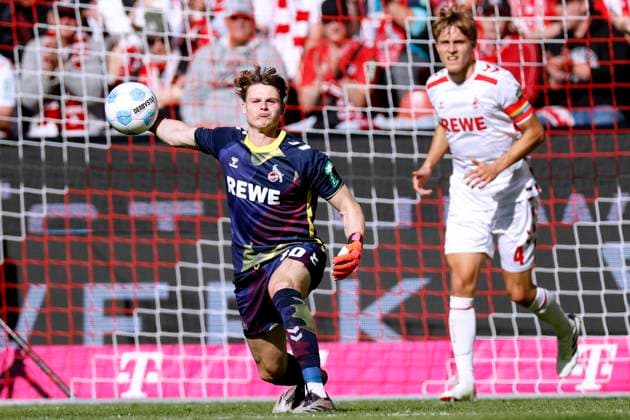 URBIG Jonas Goalkeeper Team 1 FC Koeln with HUEBERS Timo DFL 2 Bundesliga Season 2024 2025 Match 1 FC Koeln SSV Ulm 2 0 on 05 10 2024 in Koeln Copyright: xLacixPerenyix