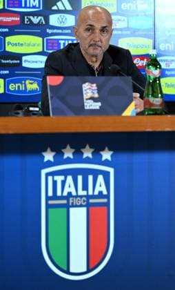 October 9, 2024, Roma, ITALY: Italy s head coach Luciano Spalletti attends a press conference, PK, Pressekonferenz at Olimpico stadium in Rome, Italy, 09 October 2024. Italy face Belgium in a UEFA Nations League soccer match on 10 October 2024 in Rome. ANSA ETTORE FERRARI UEFA Nations League: Italy s press conference  - ZUMAa110 20241009_zaf_a110_026 Copyright: xEttorexFerrarix
