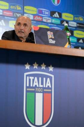 Italy s head coach Luciano Spalletti during a press conference, PK, Pressekonferenz ahead of Nations League match between Italy and Belgium at the Rome s Olympic stadium, Italy - Wednesday, October 09, 2024. - Soccer.  Copyright: xFabrizioxCorradetti LaPressex