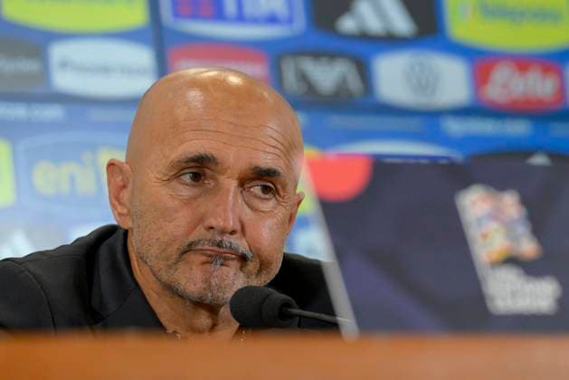 Italy s head coach Luciano Spalletti during a press conference, PK, Pressekonferenz ahead of Nations League match between Italy and Belgium at the Rome s Olympic stadium, Italy - Wednesday, October 09, 2024. - Soccer.  Copyright: xFabrizioxCorradetti LaPressex