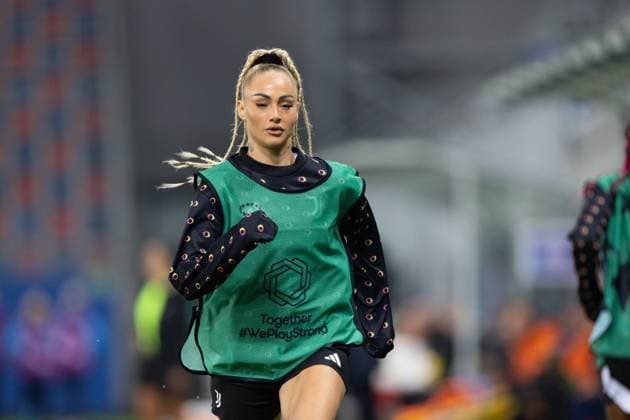 Fußball, Frauen, CL, Valerenga IF Oslo - Juventus Turin Oslo, Norway, October 9th 2024: Alisha Lehmann (7 Juventus) are seen during the UEFA Womens Champions League Group stage football match between Valerenga and Juventus at Intility Arena in Oslo, Norway. (Ane Frosaker SPP) Copyright: xAnexFrosakerx xSPPx spp-en-AnFrSp-_F_26335