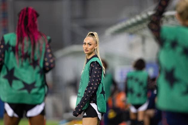 Sport Bilder des Tages Fußball, Frauen, CL, Valerenga IF Oslo - Juventus Turin Oslo, Norway, October 9th 2024: Alisha Lehmann (7 Juventus) are seen during the UEFA Womens Champions League Group stage football match between Valerenga and Juventus at Intility Arena in Oslo, Norway. (Ane Frosaker SPP) Copyright: xAnexFrosakerx xSPPx spp-en-AnFrSp-_F_26203