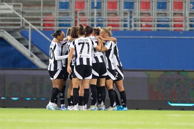 Fußball, Frauen, CL, Valerenga IF Oslo - Juventus Turin Oslo, Norway, October 9th 2024: Players of Juventus celebrates after scoring during the UEFA Womens Champions League Group stage football match between Valerenga and Juventus at Intility Arena in Oslo, Norway. (Ane Frosaker SPP) Copyright: xAnexFrosakerx xSPPx spp-en-AnFrSp-_F_26572