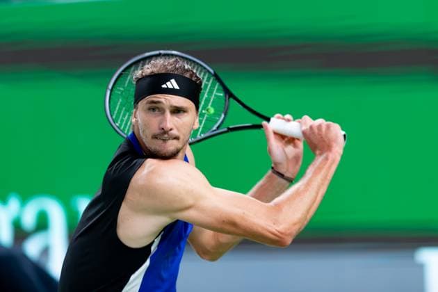 SHANGHAI, CHINA - OCTOBER 09: Alexander Zverev of Germany competes in the Men s Singles Round of 16 match against David Goffin of Belgium on Day 10 of 2024 Shanghai Rolex Masters at Qi Zhong Tennis Centre on October 9, 2024 in Shanghai, China.  Copyright: xVCGx 111522812976