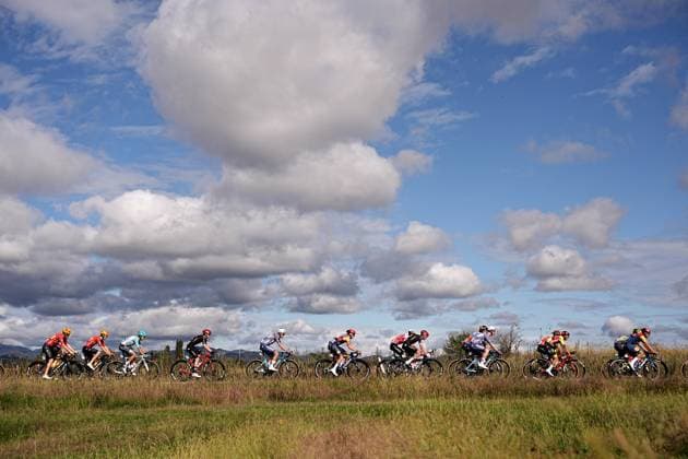 Radsport, GranPiemonte The pack rides during the 108th edition of the Gran Piemonte 2024 a 182 km one day race from Valdengo to Borgomanero on October 10, 2024, Italy.  Copyright: xMarcoxAlpozzi LaPressex