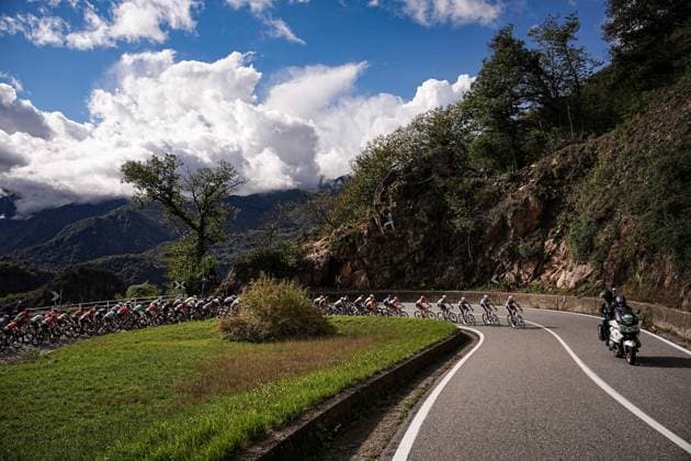 the group during the 108th edition of the Gran Piemonte 2024 a 182 km one day race from Valdengo to Borgomanero on October 10, 2024, Italy.  Copyright: xMarcoxAlpozzi MarcoxAlpozzi;xMarx
