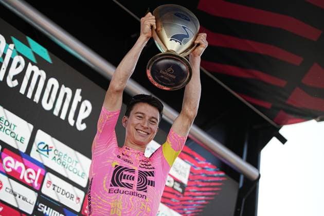 POWLESS Neilson -EF EDUCATION - EASYPOST winner of the 108th edition of the Gran Piemonte 2024 a 182 km one day race from Valdengo to Borgomanero on October 10, 2024, Italy.  Copyright: xMarcoxAlpozzi LaPressex