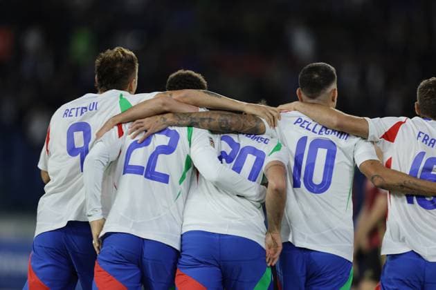 Andrea Cambiaso of Italy (Juventus) celebrates after scoring a goal during the UEFA Nations League 2024 match between Italy - Belgium at the Olimpico stadium, Rome, Italy October 10, 2023.  Copyright: xAntonioxBalasco IPAxSportx xipa-x xx IPA_50503141 IPA_Agency_IPA50503141