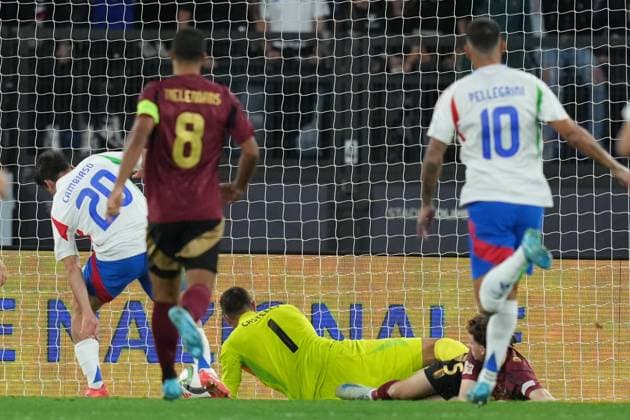 Gol Italy™s Andrea Cambiaso during the UEFA Nations League 2024 25 Group 2 qualification football match between Italy and Belgium at the Olimpico stadium in Rome on October 10, 2021.  Copyright: xAlfredoxFalcone LaPressex