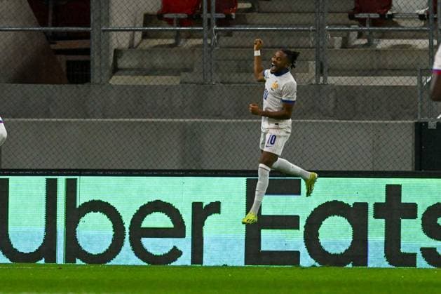 Happiness of Christopher Nkunku (France) after scores a goal during the UEFA Nations League match between Israel vs. France on 10th October 2024 at the Bozsik Arena stadium in Budapest, Hungary  Copyright: xVincenzoxOrlando IPAxSportx xipax xx IPA_50504264 IPA_Agency_IPA50504264