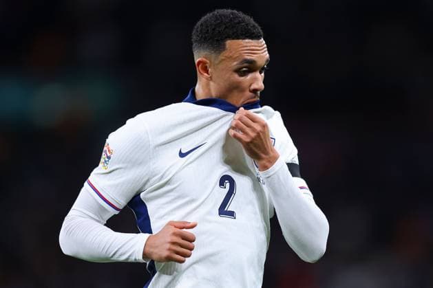 Trent Alexander-Arnold of England shows a look of dejection England v Greece, UEFA Nations League, League B, Group 2, Football, Wembley Stadium, London, UK, 10 Oct 2024 EDITORIAL USE ONLY No use with unauthorised audio, video, data, fixture lists, club league logos or live services. Online in-match use limited to 120 images, no video emulation. No use in betting, games or single club league player publications. Copyright: xMichaelxZemanek Shutterstockx 14767424bx
