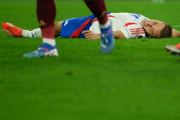 Sport Bilder des Tages Davide Frattesi of Italy reacts during the UEFA Nations League football match between Italy and Belgium at Olimpico stadium in Rome (Italy), October 10, 2024. AndreaxStaccioli