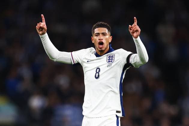England gegen Griechenland 10. Oktober 2024, London UEFA Nations League England gegen Griechenland Jude Bellingham von England Foto Jacques Feeney Abseits London UK  Copyright: xJacquesxFeeneyx xOffsidexOffside