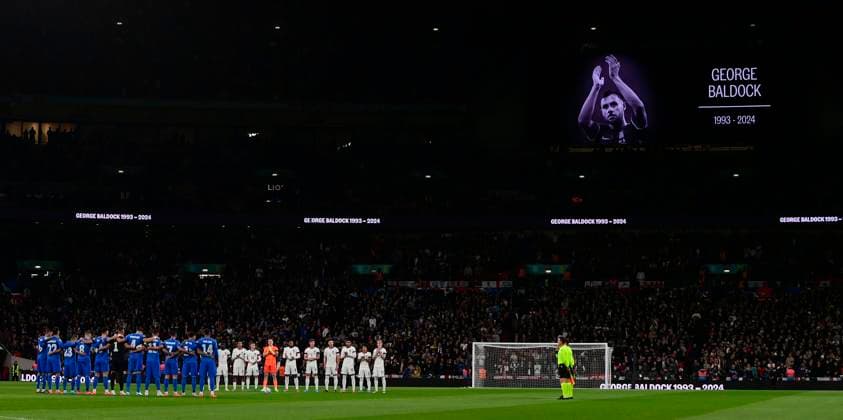 England v Greece, London, UK - 10 Oct 2024 A minute silence is held following the death of George Baldock during the UEFA Nations League match between England and Greece on 10th October 2024 at Wembley Stadium, London London Wembley Stadium London GBR Copyright: xFrankiexOKeeffe PPAUKx PPA-141837