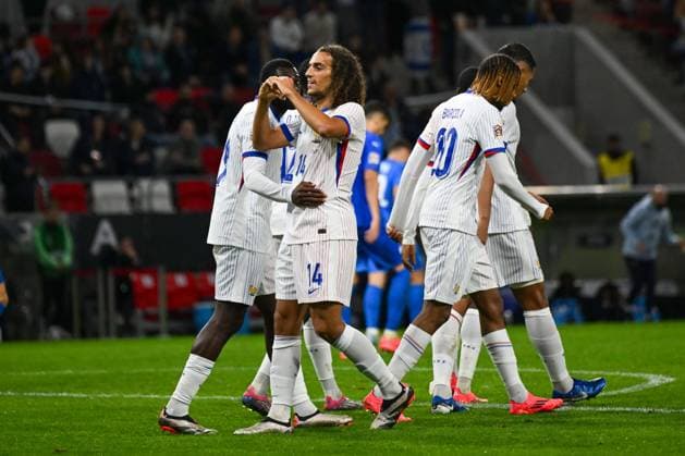 Happiness of Matteo Guendouzi (France) after scores a goal during the UEFA Nations League match between Israel vs. France on 10th October 2024 at the Bozsik Arena stadium in Budapest, Hungary  Copyright: xVincenzoxOrlando IPAxSportx xipax xx IPA_50508904 IPA_Agency_IPA50508904