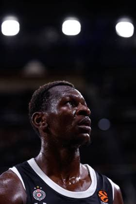 October 10, 2024, Madrid, Madrid, SPAIN: Isaac Bonga of Partizan Mozzart Bet Belgrade looks on during the Turkish Airlines EuroLeague, basketball match played between Real Madrid and Partizan Mozzart Bet Belgrade at WiZink Center on October 10, 2024 in Madrid, Spain. Madrid SPAIN - ZUMAa181 20241010_zaa_a181_148 Copyright: xDennisxAgyemanx