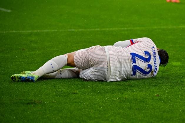 CALCIO - UEFA Nations League - Israel vs France Injury of Theo Hernandez (France) during the UEFA Nations League match between Israel vs. France on 10th October 2024 at the Bozsik Arena stadium in Budapest, Hungary Budapest Hungary  Copyright: xIPAxSport ABACAx