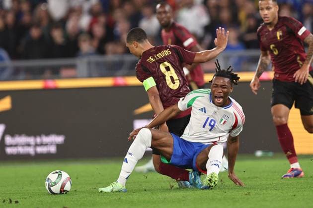 Destiny Udogie (Italy)Youri Tielemas (Belgium) during the UEFA Nations League match between Italy 2-2 Belgium at Olimpic Stadium on October 10 , 2024 in PRoma, Italy. Noxthirdxpartyxsales  (269522415)