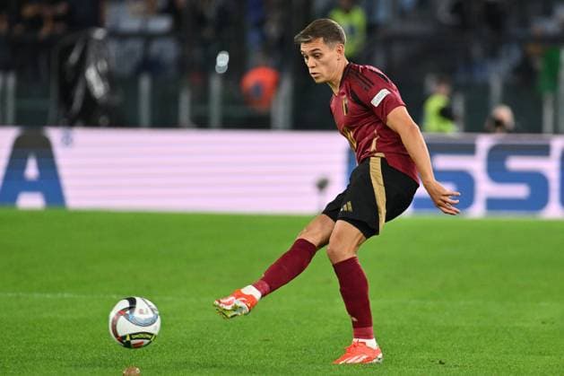 Leandro Trossard (BEL) in action during the UEFA National League Matchday 3 match between Italy and Belgium at the Olympic Stadium on October 10, 2024 in Rome, Italy.  Copyright: xDomenicoxCippitelli IPAxSportx x xx IPA_50510406 IPA_Agency_IPA50510406
